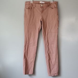 Blush Pink Colored Skinny Jeans sz 17